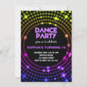 Dance Party Disco 80s Disco Ball Girls Birthday Kaart (Voorkant)