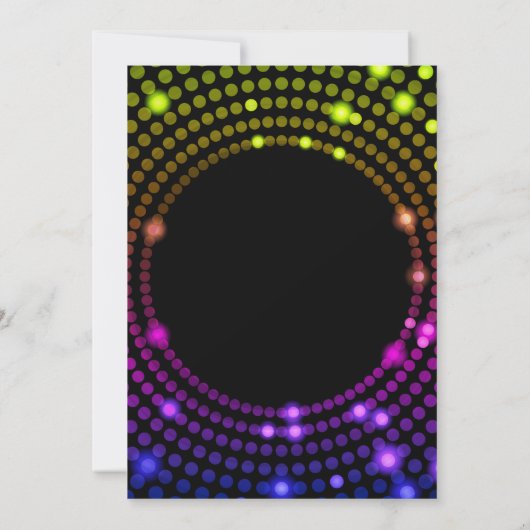 Dance Party Disco 80s Disco Ball Girls Birthday Kaart (Achterkant)