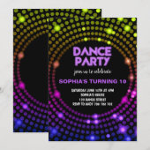 Dance Party Disco 80s Disco Ball Girls Birthday Kaart (Voorkant / Achterkant)