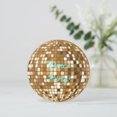 Dance Party Disco Ball Party uitnodigingen (Staand voorkant)