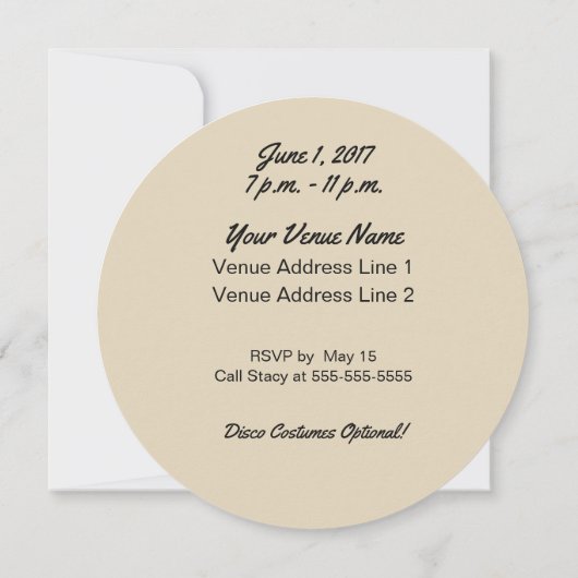 Dance Party Disco Ball Party uitnodigingen (Achterkant)