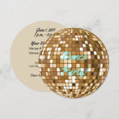 Dance Party Disco Ball Party uitnodigingen (Voorkant / Achterkant)