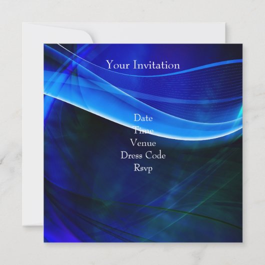 Dance Party Event Blue Silver Mirrorball Kaart (Achterkant)