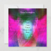 Dance Party Event Pink Paars Abstract Mirrorball Kaart (Achterkant)