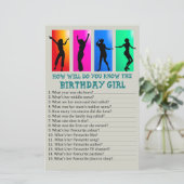 Dance party Hoe goed ken je het verjaardagsmeisje? (Staand voorkant)