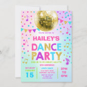 Dance Party Invitation Glow Disco Party nodigt uit Kaart (Voorkant)