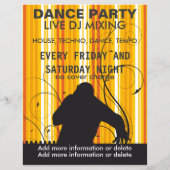 Dance Party Live DJ Music Flyer (Achterkant)