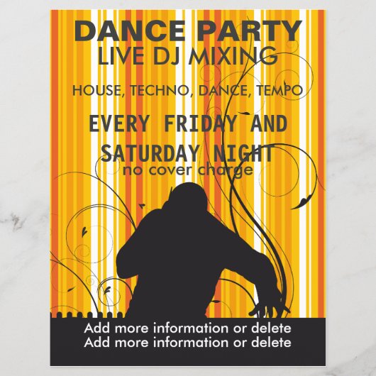 Dance Party Live DJ Music Flyer (Voorkant)