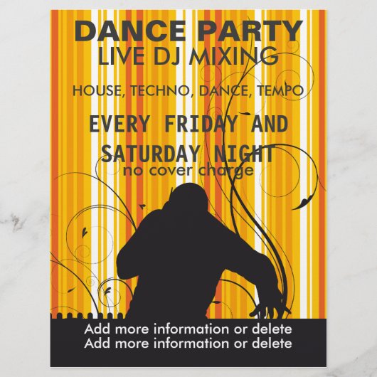 Dance Party Live DJ Music Flyer (Voorkant)