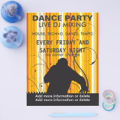 Dance Party Live DJ Music Flyer (Enkel)