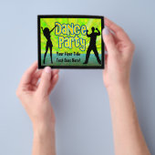 Dance Party, Neon Green/Black Flyer (Hand)
