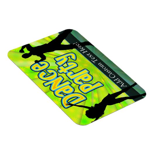 Dance Party, Neon Green/Black Magneet (Rechterzijde)