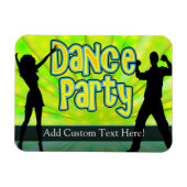 Dance Party, Neon Green/Black Magneet (Horizontaal)