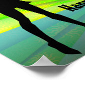 Dance Party, Neon Green/Black Poster (Hoek)