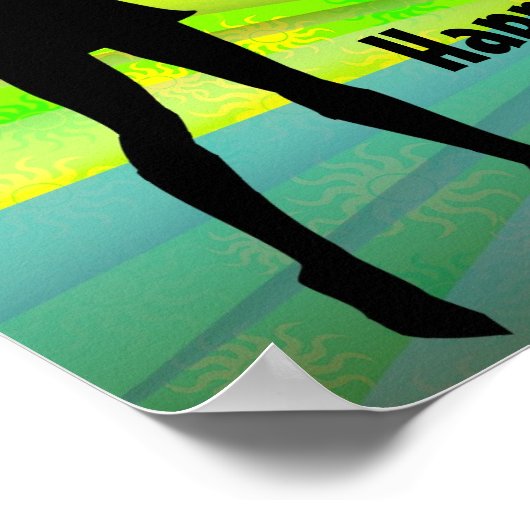 Dance Party, Neon Green/Black Poster (Hoek)