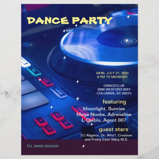 DANCE PARTY ,POSTER,FLYER FLYER (Voorkant)