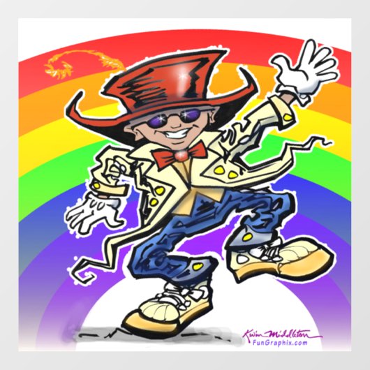 Dance Party Raamsticker (Vel)