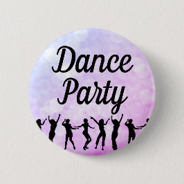 Dance Party Silhouette Dancers Ronde Button 5,7 Cm
