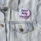 Dance Party Silhouette Dancers Ronde Button 5,7 Cm (In situ)