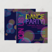 Dance Party. Uitnodiging (Voorkant / Achterkant)