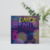 Dance Party. Uitnodiging (Staand voorkant)