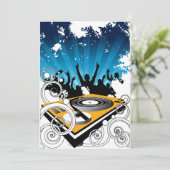 Dance party-uitnodigingskaart kaart (Staand voorkant)