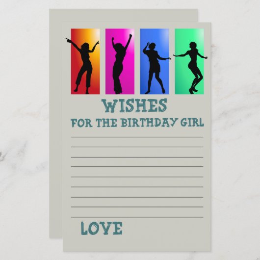 Dance party wil het verjaardagsmeisje (Voorkant / Achterkant)