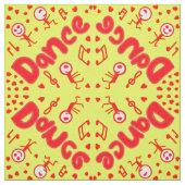 Dance patroon geel stof (Swatch)