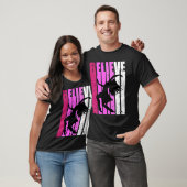 Dance Pink Dancer Fan Believe Motivational Musical T-shirt (Unisex)