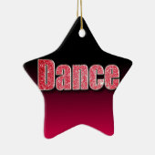 Dance Pink Glitter Keramisch Ornament (Rechts)