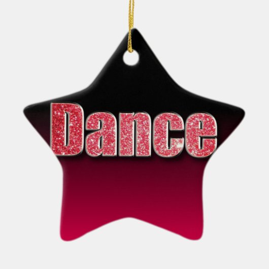 Dance Pink Glitter Keramisch Ornament (Voorkant)
