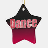 Dance Pink Glitter Keramisch Ornament (Links)