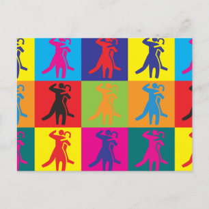 Dance Pop Art Briefkaart