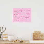 Dance Poster Roze (Keuken)