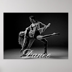 Dance Poster, zwart-wit Romantic Dance foto Poster
