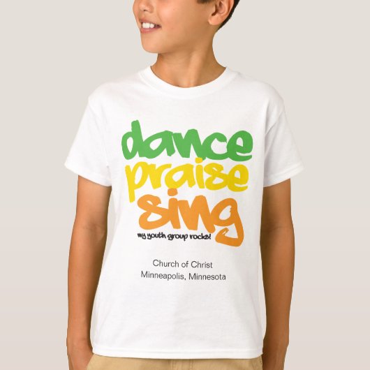 Dance Praise Sing Jeugdgroep Gepersonaliseerd Shir T-shirt (Voorkant)