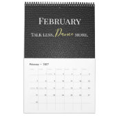 Dance Quote Black Leather Afbeelding, Logo en naam Kalender (Feb 2027)