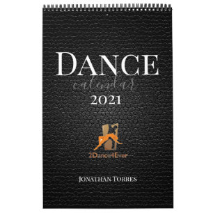Dance Quote Black Leather Afbeelding, Logo en naam Kalender