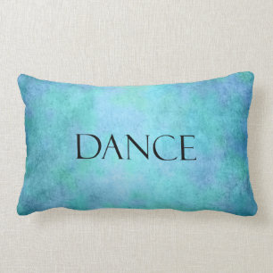 Dance Quote Blauwgroen Blue Waterverf Dansend Sjab Kussen