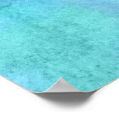 Dance Quote Blauwgroen Blue Waterverf Dansend Sjab Poster (Hoek)