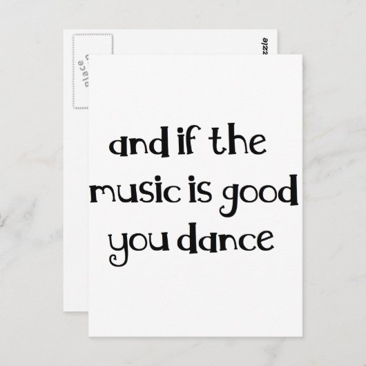 Dance quote briefkaart (Voorkant / Achterkant)