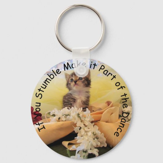 Dance Quote - Kate the Ballerina - Kitten / Cat Sleutelhanger (Voorkant)