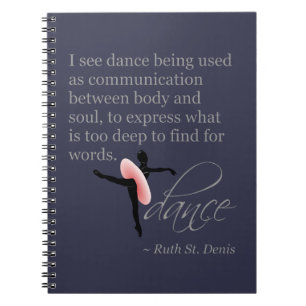 Dance Quote met Attitude Notitieboek