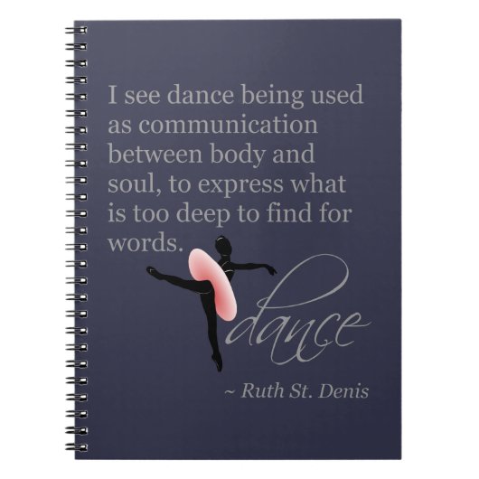 Dance Quote met Attitude Notitieboek (Voorkant)
