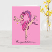 Dance recital gefeliciteerd! kaart (Gele Bloem)