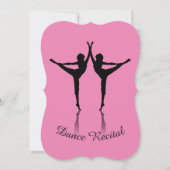 Dance recital invitation custom color kaart (Voorkant)