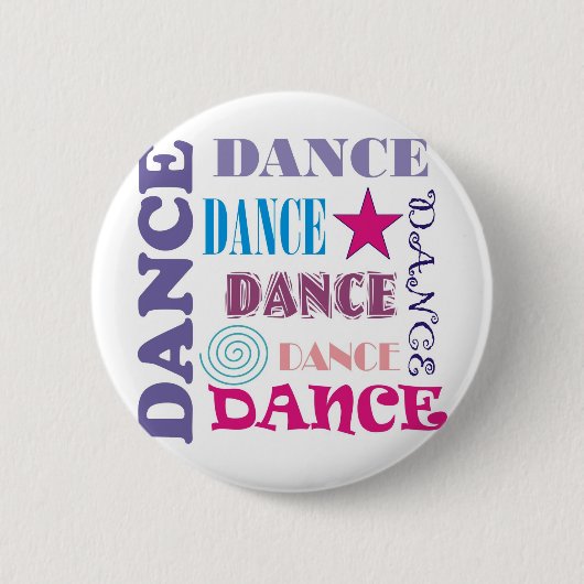 Dance repeating ronde button 5,7 cm (Voorkant)