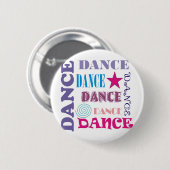 Dance repeating ronde button 5,7 cm (Voorkant /achterkant)