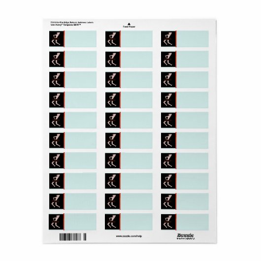 Dance Return Address Label (Full Sheet)