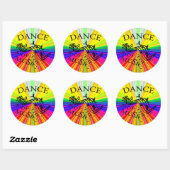 Dance Ride the Music! Ronde Sticker (Vel)